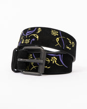 Load image into Gallery viewer, FW18 Black Suede Embroidered Belt