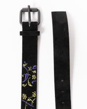 Load image into Gallery viewer, FW18 Black Suede Embroidered Belt
