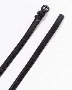 FW17 Thin Studded Black Leather Belt