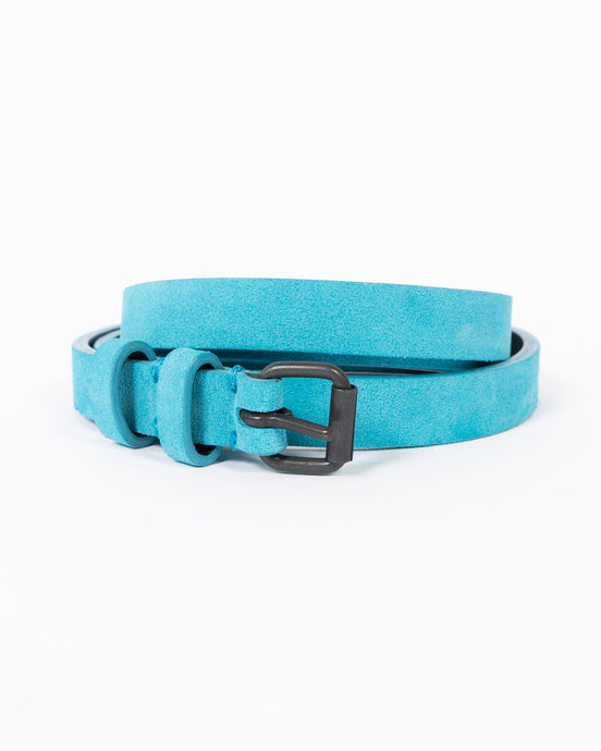 SS19 Turquoise Suede Belt