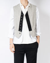 Load image into Gallery viewer, SS16 Striped Cream Wool Waistcoat