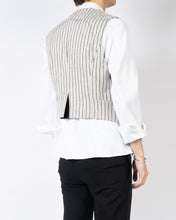 Load image into Gallery viewer, SS16 Striped Cream Wool Waistcoat