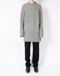 FW14 Venaria Cloud Grey Oversized Honeycomb Knit Sample