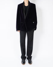 Load image into Gallery viewer, SS14 Purple Velvet Shawl Collar Blazer