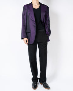 SS12 Purple Silk Jacquard Blazer