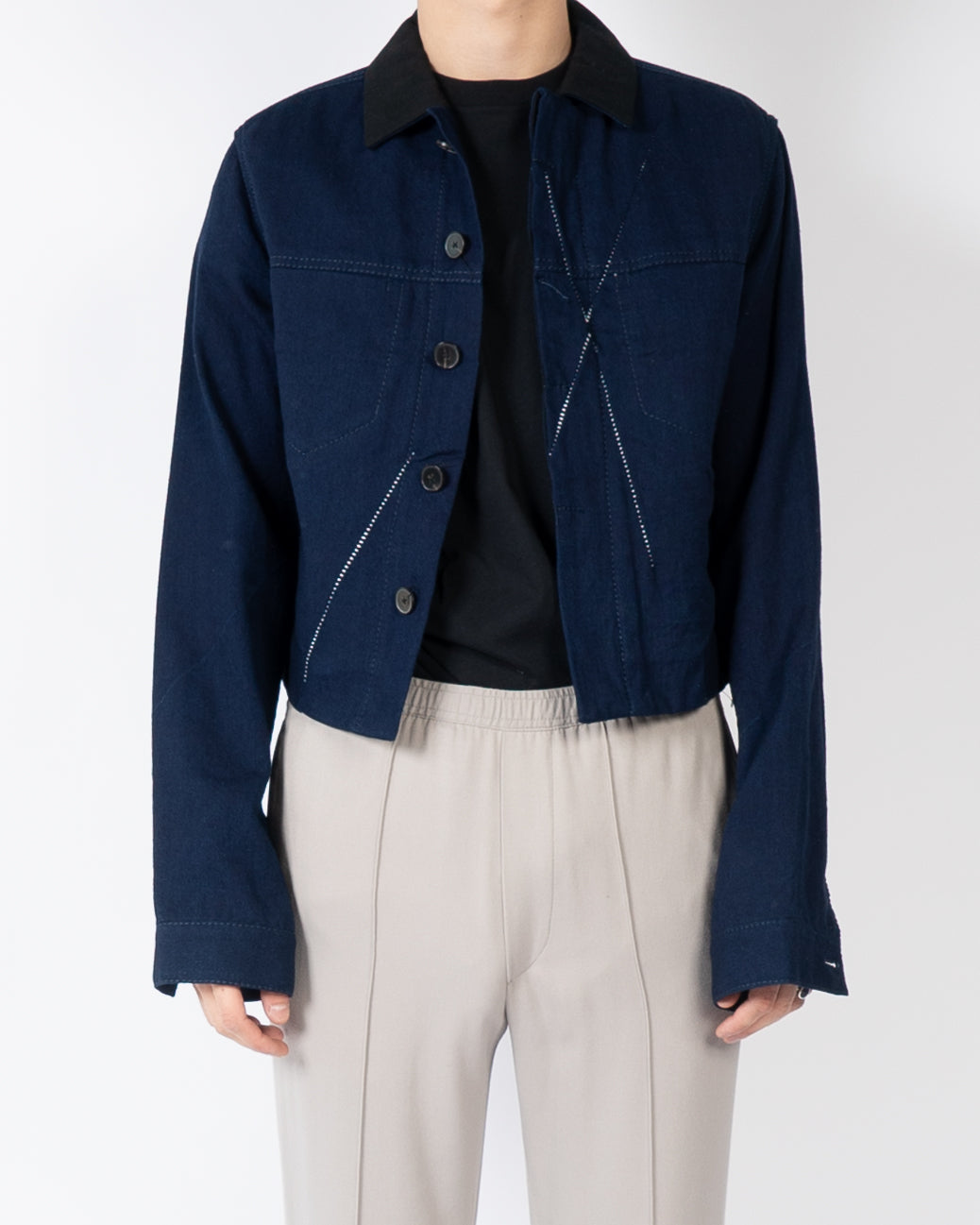 SS18 Blue Stitched Denim Jacket