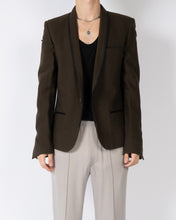 Load image into Gallery viewer, FW16 Cropped Brown Tuxedo Blazer