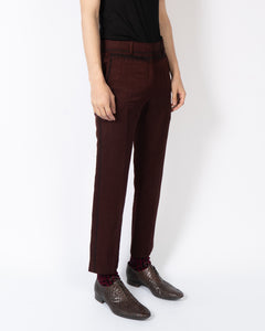 SS19 Embroidered Chocolate Trousers