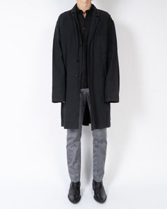 SS17 Black Cotton Workwear Coat Sample