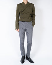 Load image into Gallery viewer, SS18 Khaki Striped Double Breasted Cropped Blazer Sample