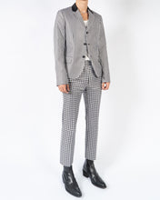 Load image into Gallery viewer, SS19 Black &amp; White Houndstooth Silk Jacquard Trousers
