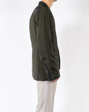 Load image into Gallery viewer, SS18 Green Striped Back Drape Blazer