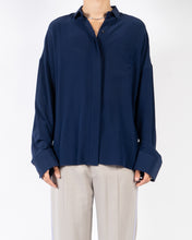 Load image into Gallery viewer, FW17 Dark Navy Oversized Silk Shirt