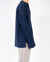 Load image into Gallery viewer, FW17 Dark Navy Oversized Silk Shirt