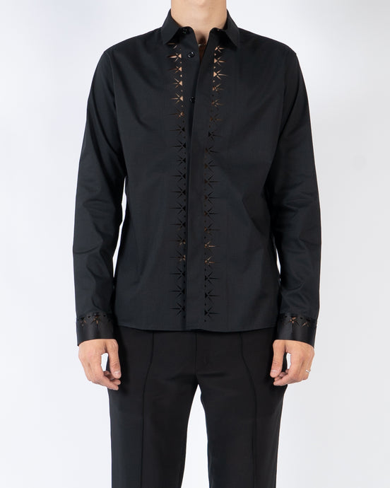 SS19 Black Lasercut Front Shirt