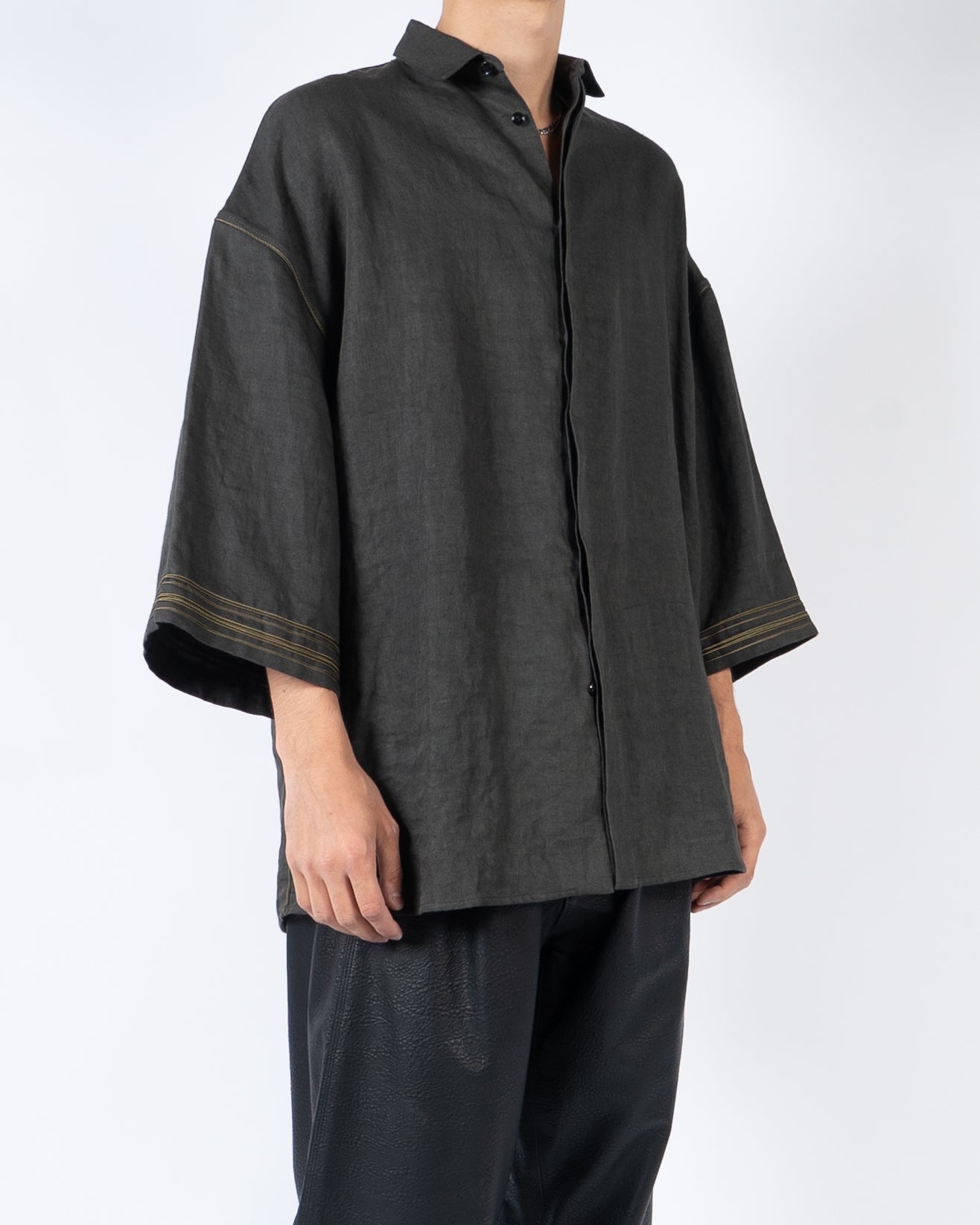 SS19 Oversized Short-Sleeve Kimono Shirt