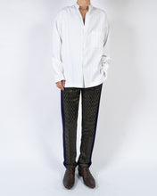 Load image into Gallery viewer, FW19 Oversized White Striped Cotton Mandarin Collar Shirt