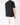 SS18 Black Cotton Shirt with White Contrast Stripes