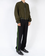 Load image into Gallery viewer, SS20 Green Distressed Nylon Bomber