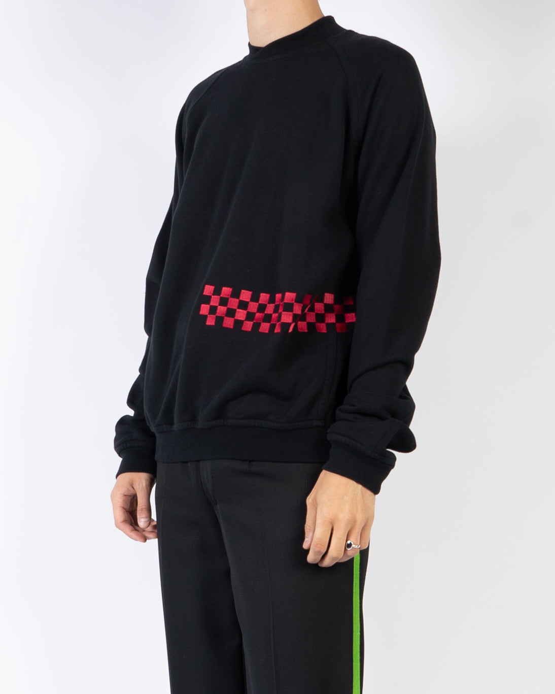 FW19 Red Checkered Embroidered Sweater