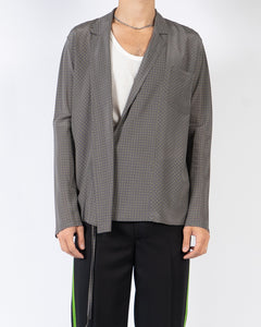 SS19 Grey Dotted Silk Kimono Shirt