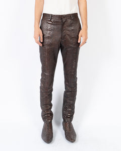 FW14 Brown Python Trousers