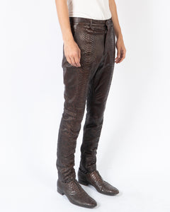 FW14 Brown Python Trousers