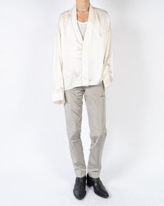 SS14 White Silk Kimono Shirt 1 of 1 Sample