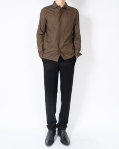 FW17 Brown Cotton Army Shirt