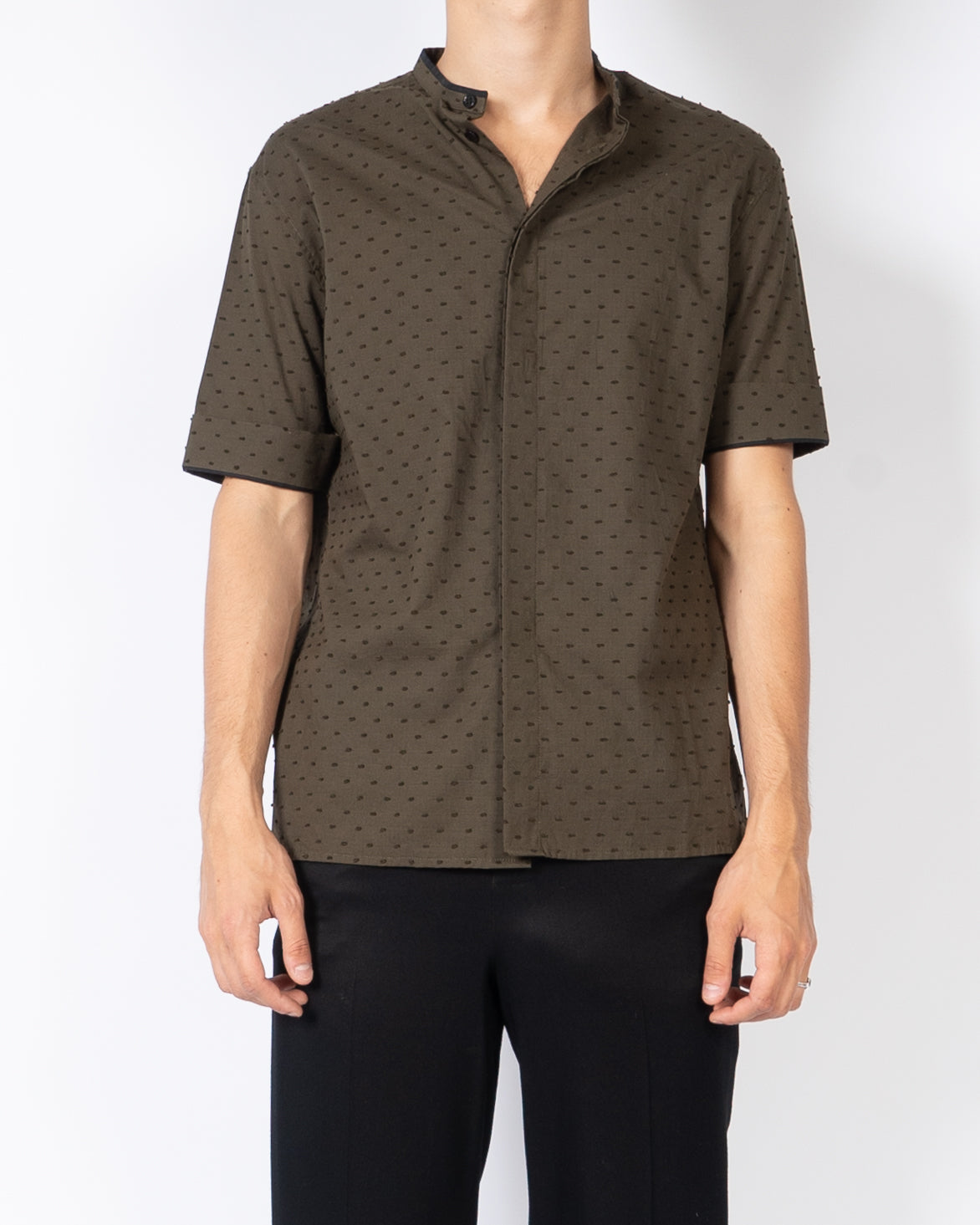 SS18 Brown Dotted Short-Sleeve Shirt