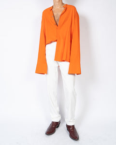 SS17 Oversized Orange Mandarin Collar Shirt 1of1 Sample