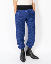 Load image into Gallery viewer, SS20 Sapeur Royal Blue Checked Silk Trousers