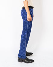 Load image into Gallery viewer, SS20 Sapeur Royal Blue Checked Silk Trousers