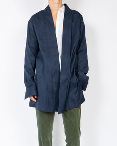 SS11 Oversized Navy Embroidered Lining Robe