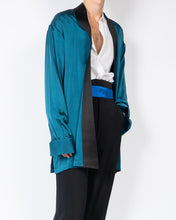 Load image into Gallery viewer, SS11 Oversized Blue Silk Kimono