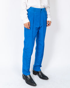 SS20 Royal Blue Commodore Pleated Trousers