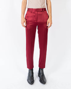 FW19 Cropped Red Satin Trousers