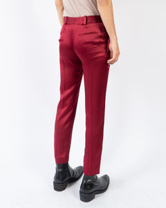FW19 Cropped Red Satin Trousers