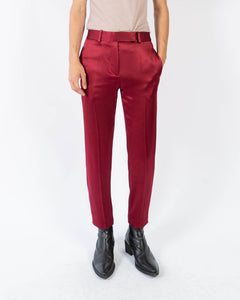 FW19 Cropped Red Satin Trousers