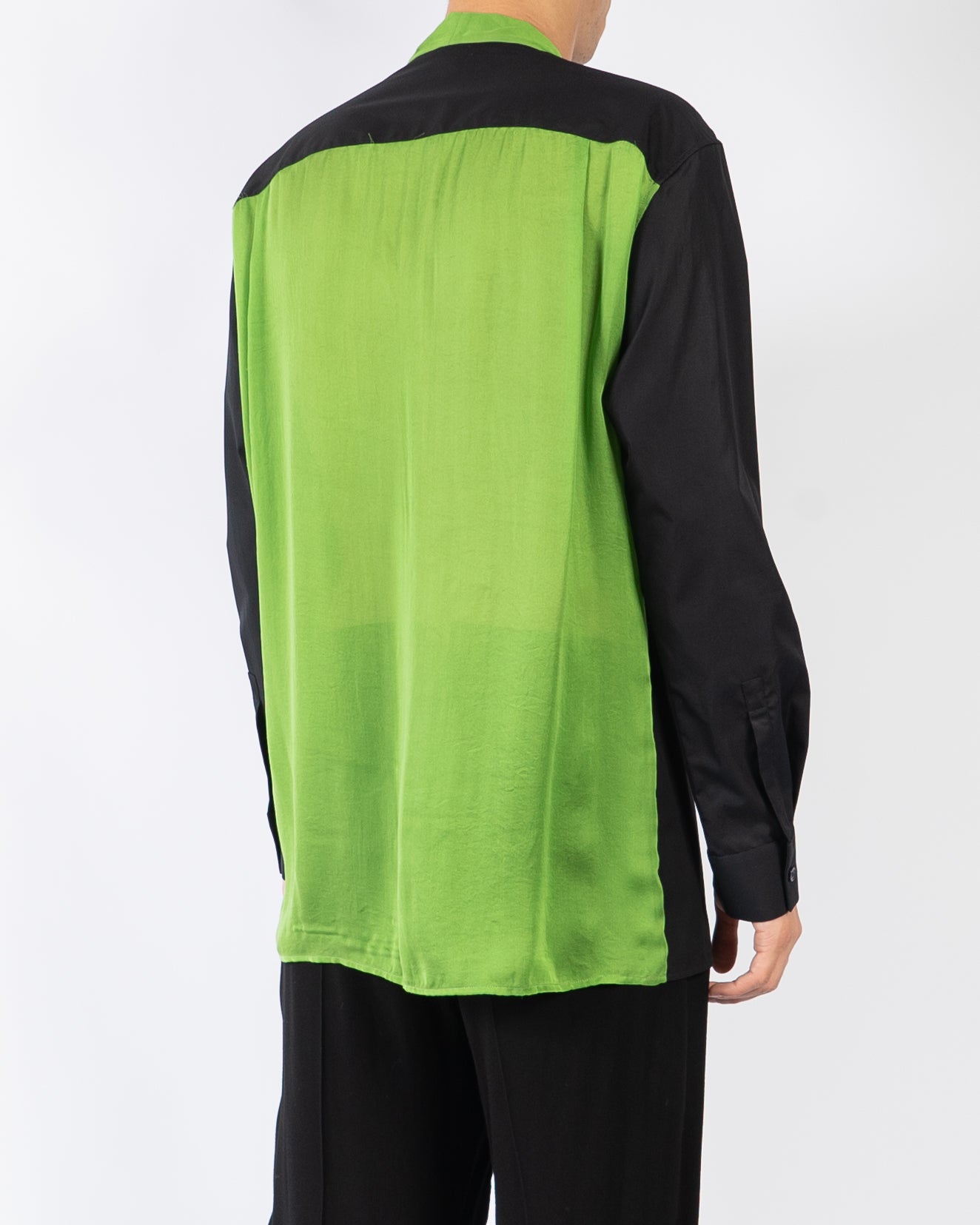 SS19 Black & Green Plastron Shirt Sample