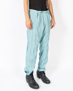 SS18 Light Blue Striped Belted Trousers