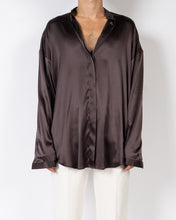 Load image into Gallery viewer, FW20 Oversized Chocolate Silk Shirt Sample