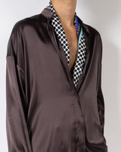 Load image into Gallery viewer, FW20 Oversized Chocolate Silk Shirt Sample