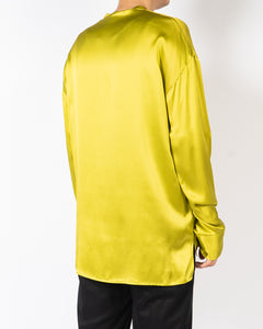 SS20 Yellow Oversized Silk Shirt Sample