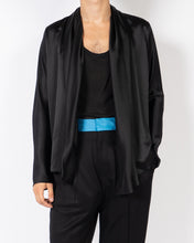 Load image into Gallery viewer, FW20 Black Dali Silk Drape Shirt