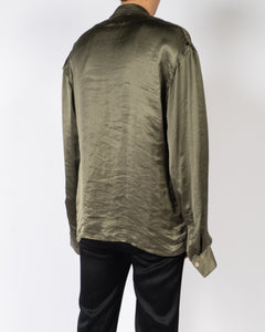 FW13 Khaki Washed Silk Pyjama Shirt