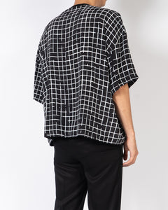 SS18 Checked cropped Silk T-Shirt