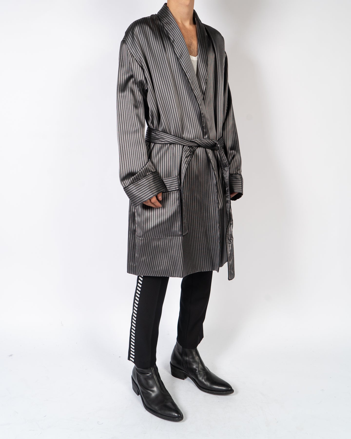 SS11 Grey Silk Kimono Coat 1 of 1 Sample