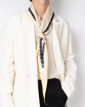 Load image into Gallery viewer, SS19 Yellow &amp; Black Pattern Long Diamond Silk Scarf