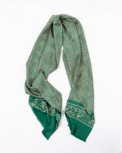 Load image into Gallery viewer, FW17 Boogie Floral Green Silk Scarf Sample